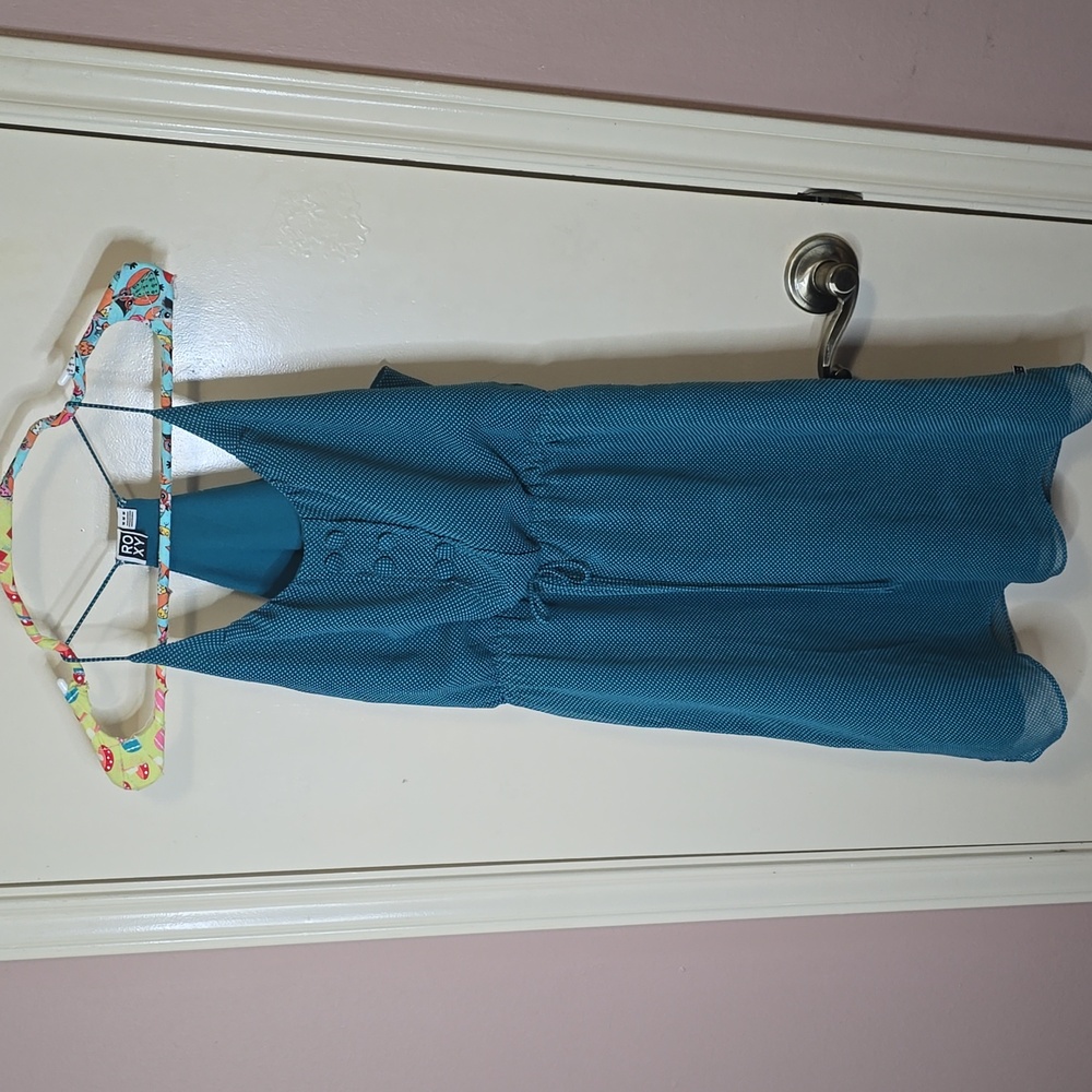 Roxy Spaghetti Strap Teal Mini Dress Size M